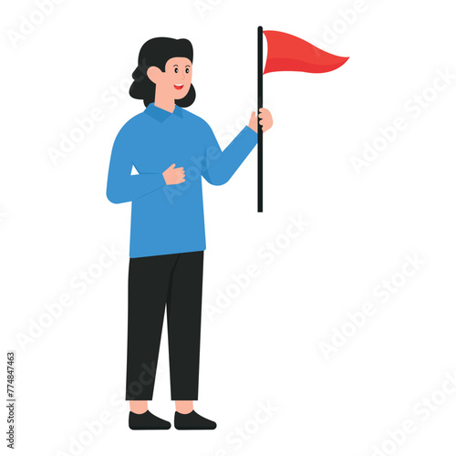 Female Match Referee Illustration