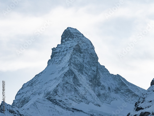 View of the Matterhorn from the Rothorn summit station. Swiss Alps, Valais, Switzerland. © ingusk