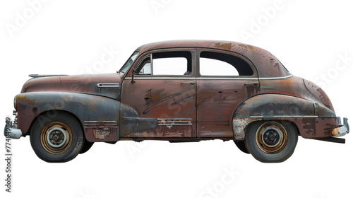  Classic Vintage Car Isolated on Transparent Background