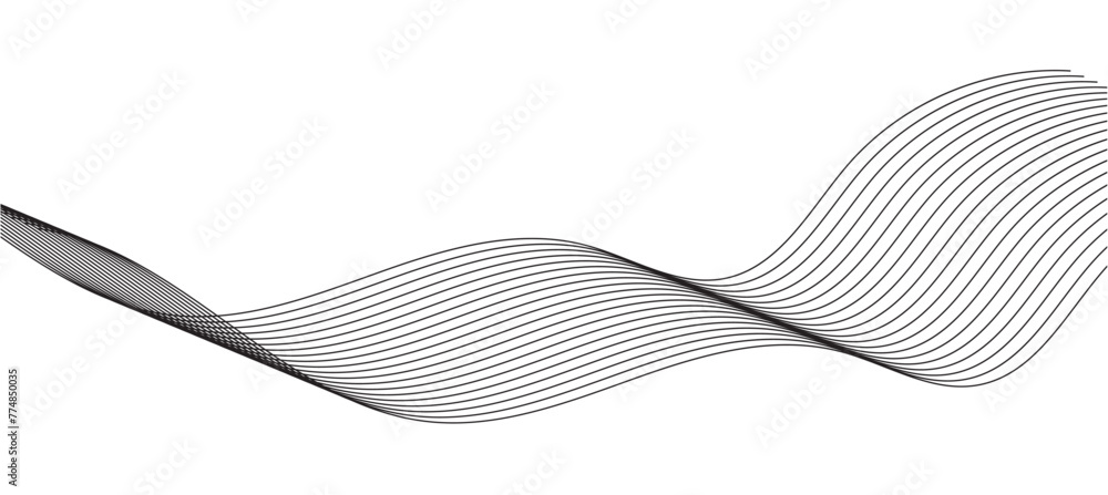 Curved wave lines pattern on white background. Wave striped lines pattern for backdrop, wallpaper template. Simple curved lines with stripes texture. Striped background, vector illustration in eps 10. Curved wave lines pattern on white background. Wave striped lines pattern for backdrop, wallpaper template. Simple curved lines with stripes texture. Striped background, vector illustration in eps 10.