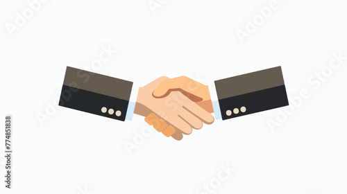 Business style handshake icon illustration flat vector