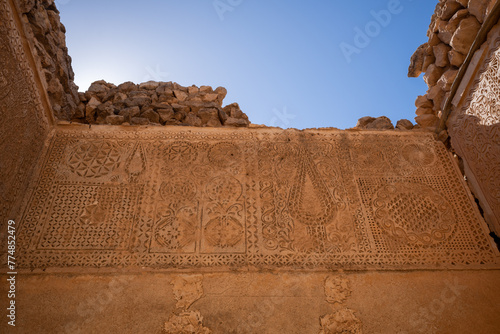 Abandoned buildings (houch) on the island of Djerba - southern Tunisia photo