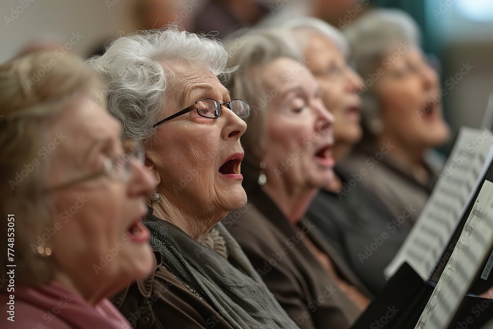 Seniors Unite in Song within a Choir Seniors Unite in Song within a Choir