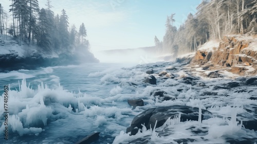 river in winter