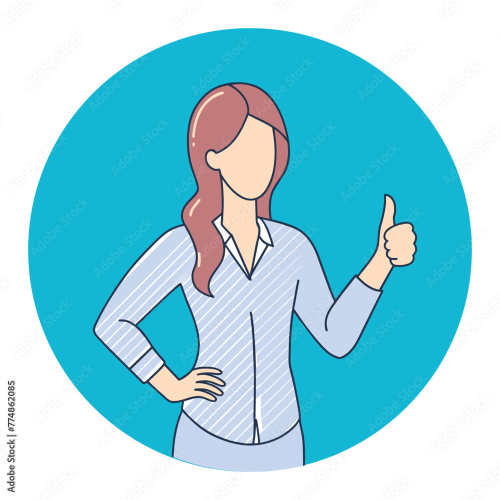 woman with thumbs up in the air enjoys life woman with thumbs up in the air enjoys life
