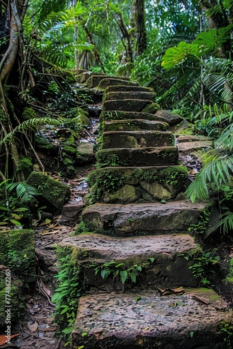 Stone Steps in Forest