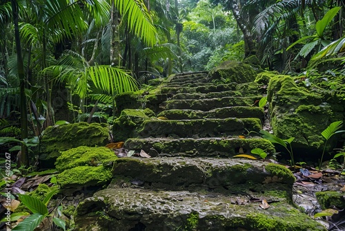 Stone Steps in Forest