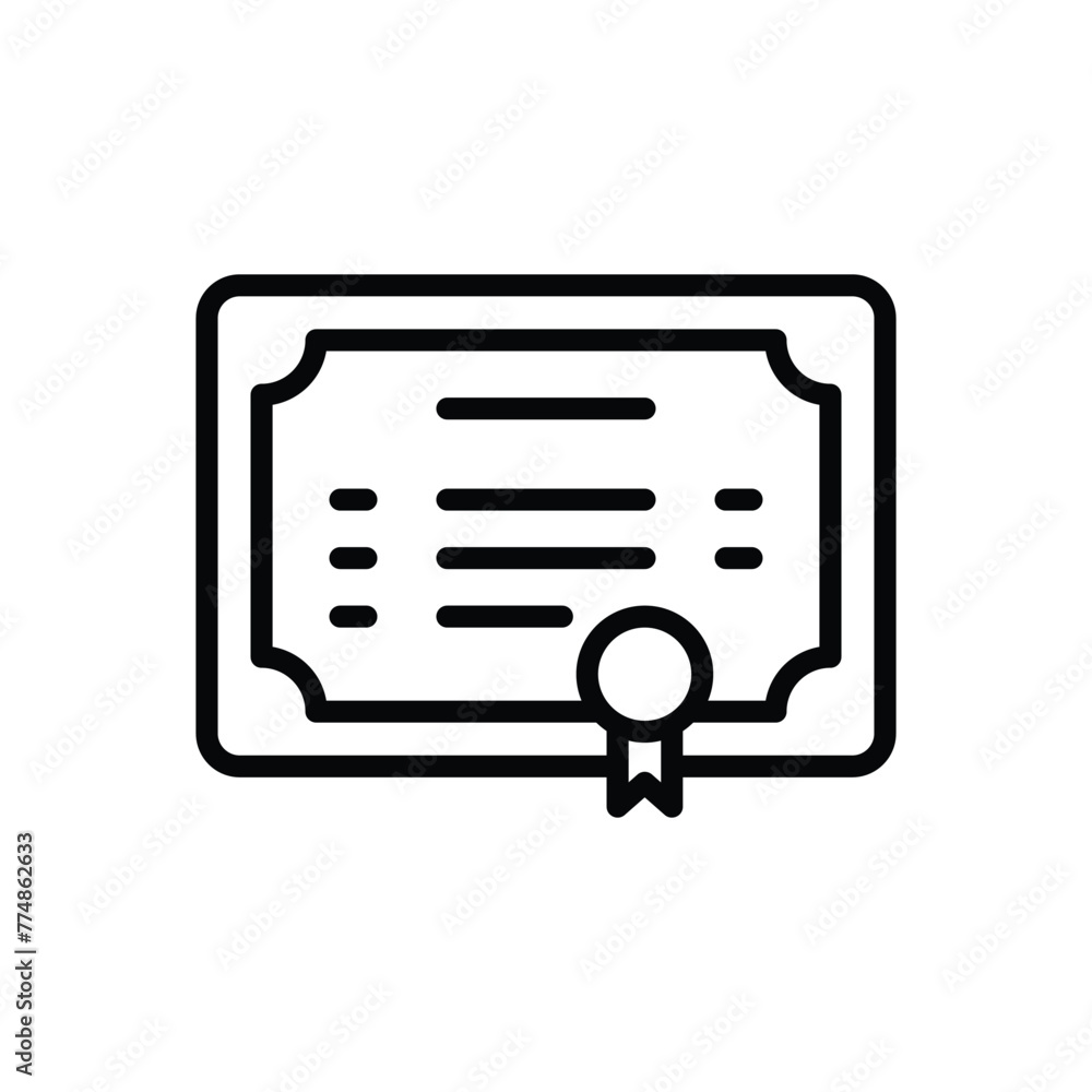 Certificate vector icon Certificate vector icon