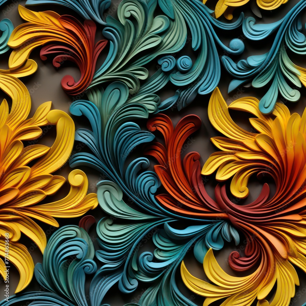 Seamless abstract rainbow ornamental texture background Seamless abstract rainbow ornamental texture background
