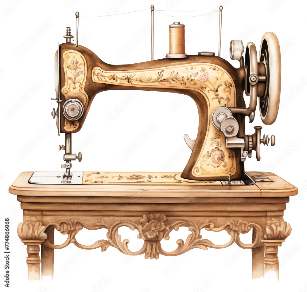 Decorative vintage sewing machine