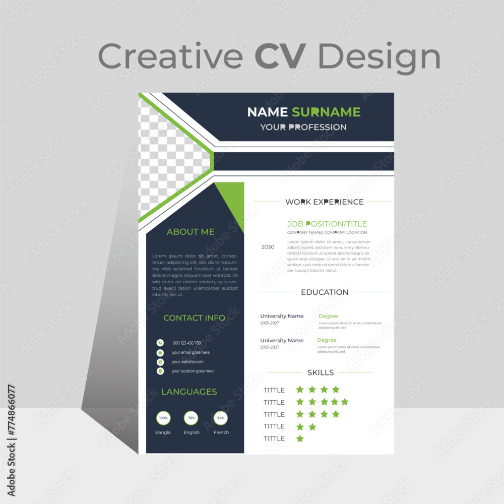 Clean Modern Resume and Cover Letter Layout Vector Template for Clean Modern Resume and Cover Letter Layout Vector Template for