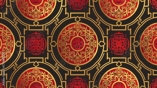 Chinese lunar new year celebration patterns and texture.