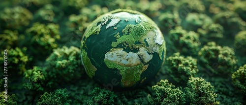 Green governance globe  ESG fostering sustainable landscapes