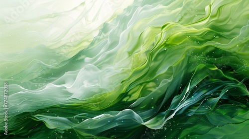 ESG motion in green, abstract and sustainable