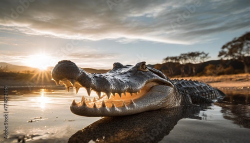 captive alligators details of teeth and jaws powerful animals