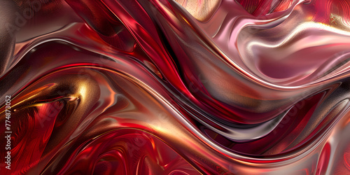 Bold Color Red Gold Marble, Red and gold background with a swirl and stars. 