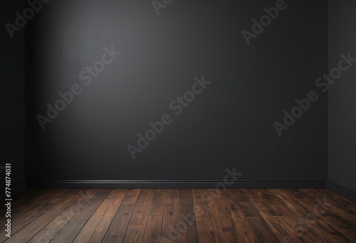 Minimalist Background with Chiaroscuro and Wooden Floor for Product Mock Up