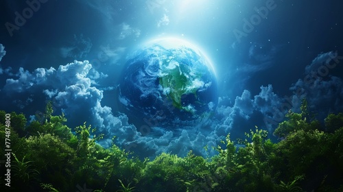 Climate change challenge, Earth's clean tech armor © Seksan