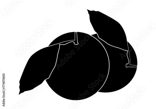 Icono de cítricos o naranjas o fruta o comida