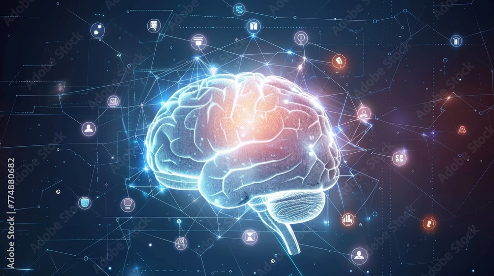 The concept of thinking.background with brain. The concept of thinking.background with brain.