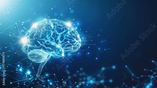 The concept of thinking.background with brain.