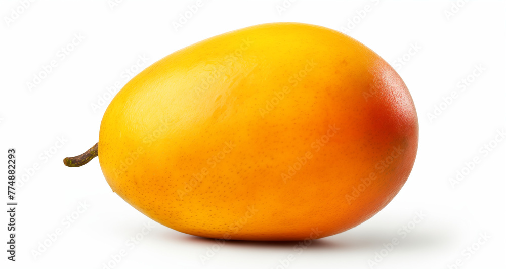 3D Closeup Single mango with White Background.