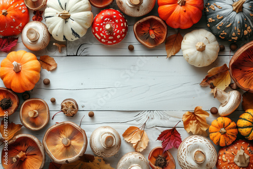  Festive display of autumn's bounty in a harvest arrangement
