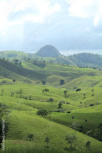 paisagem com montanhas no interior de mar vermelho, alagoas - cidade conhecida como suiça alagoana  photo