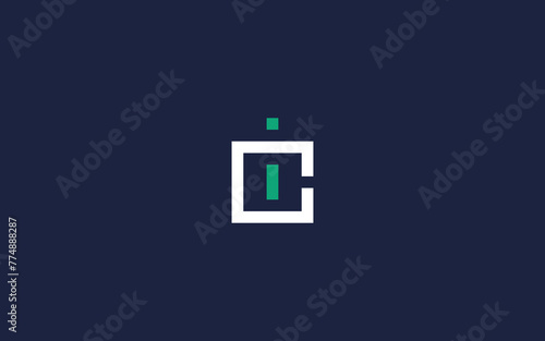 letter ci with square logo icon design vector design template inspiration