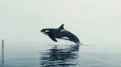 orca killer whale leaping out of water © fraudiana