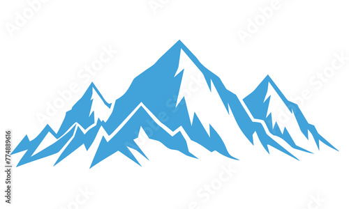 Landscape mountain iceberg icon