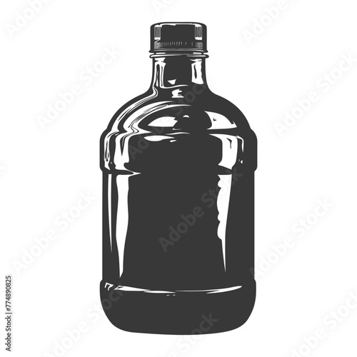 Silhouette Gallon of water black color only