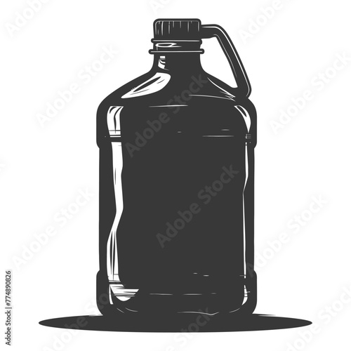 Silhouette Gallon of water black color only