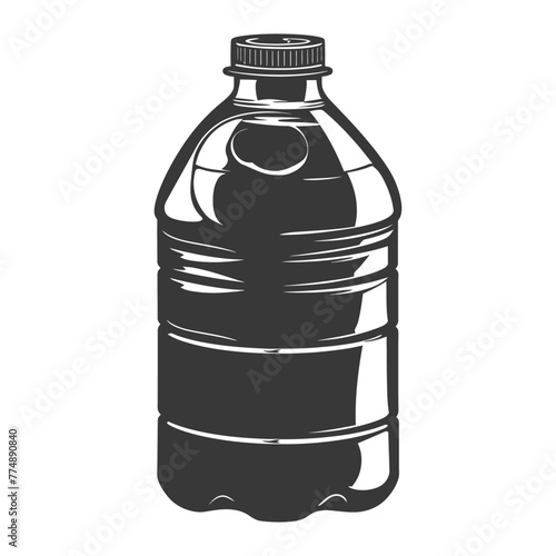 Silhouette Gallon of water black color only