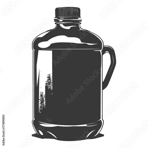 Silhouette Gallon of water black color only