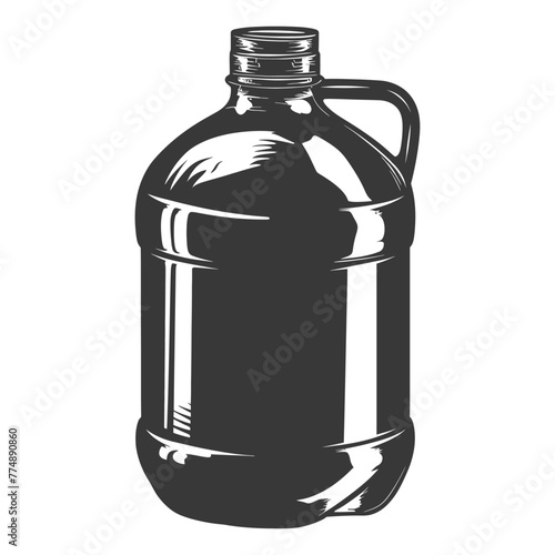 Silhouette Gallon of water black color only