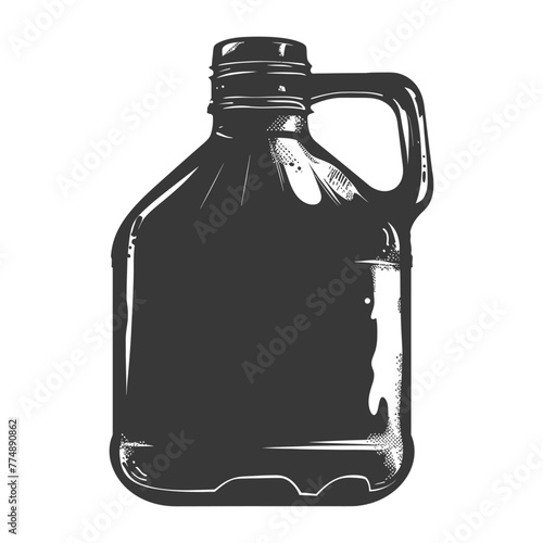 Silhouette Gallon of water black color only
