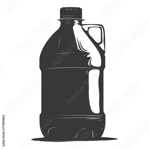 Silhouette Gallon of water black color only