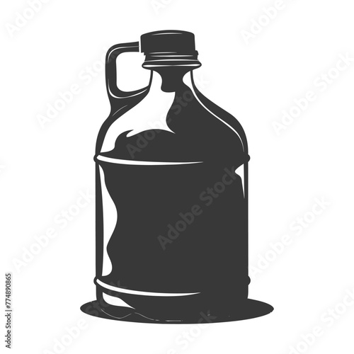 Silhouette Gallon of water black color only