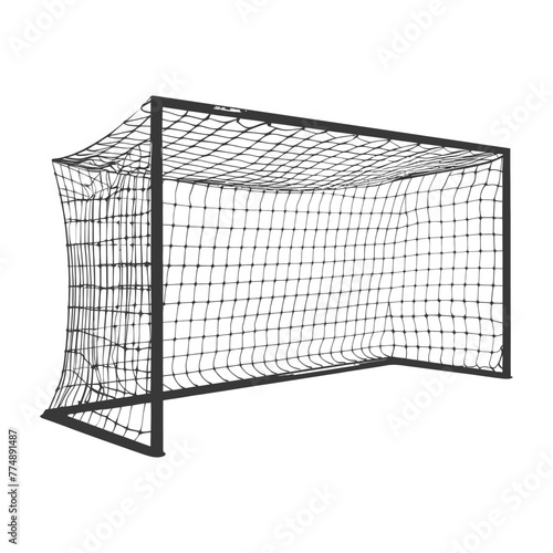 silhouette ground soccer goal sport black color only
