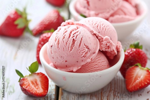 strawberry ice cream strawberry dessert