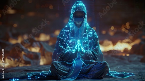 Techno Hermit Holographic Robes