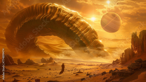 Giant sand worm in the desert © Andreas