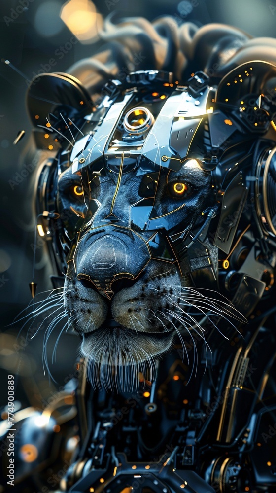 Fototapeta premium robot lion 