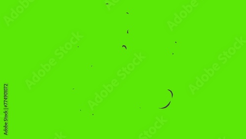 2D FX SMOKE explosion face Elements pack motion graphics hand-drawn animations of cartoon smoke effects. Green screen background.4K video. photo