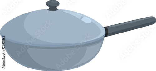 Culinary frying pan icon cartoon vector. Home domestic tool. Clean cooking