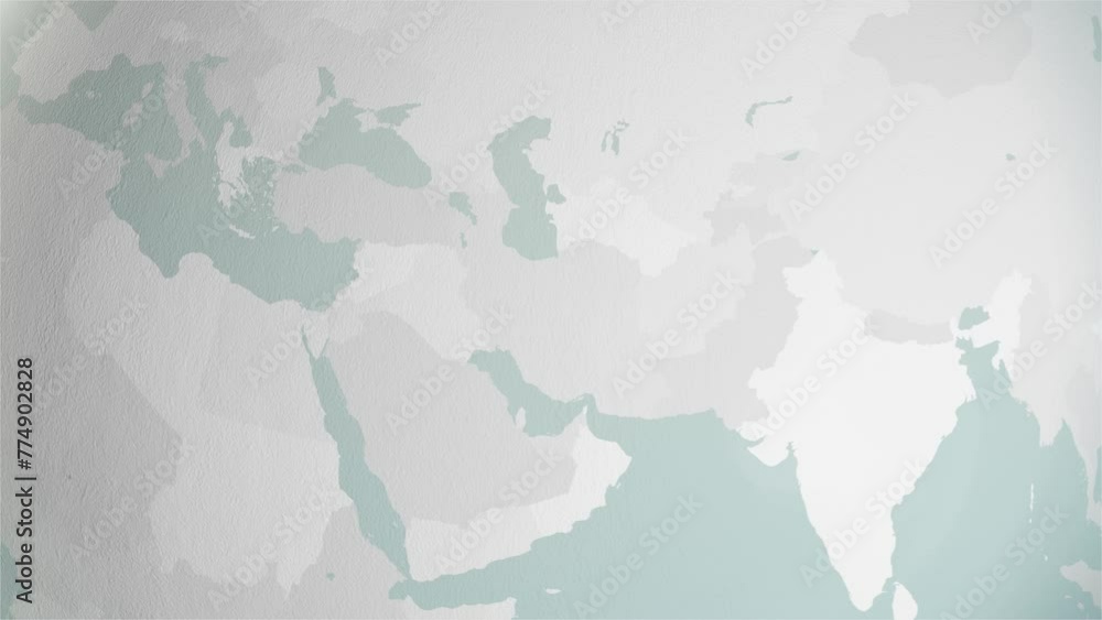 World Map Syria Zoom in Stylised Spherical White Shades 4K 60 FPS World Map Syria Zoom in Stylised Spherical White Shades 4K 60 FPS