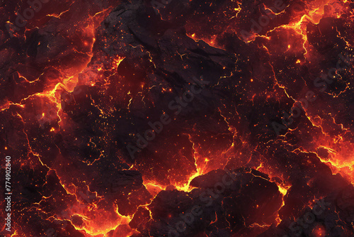 lava and black rocks texture