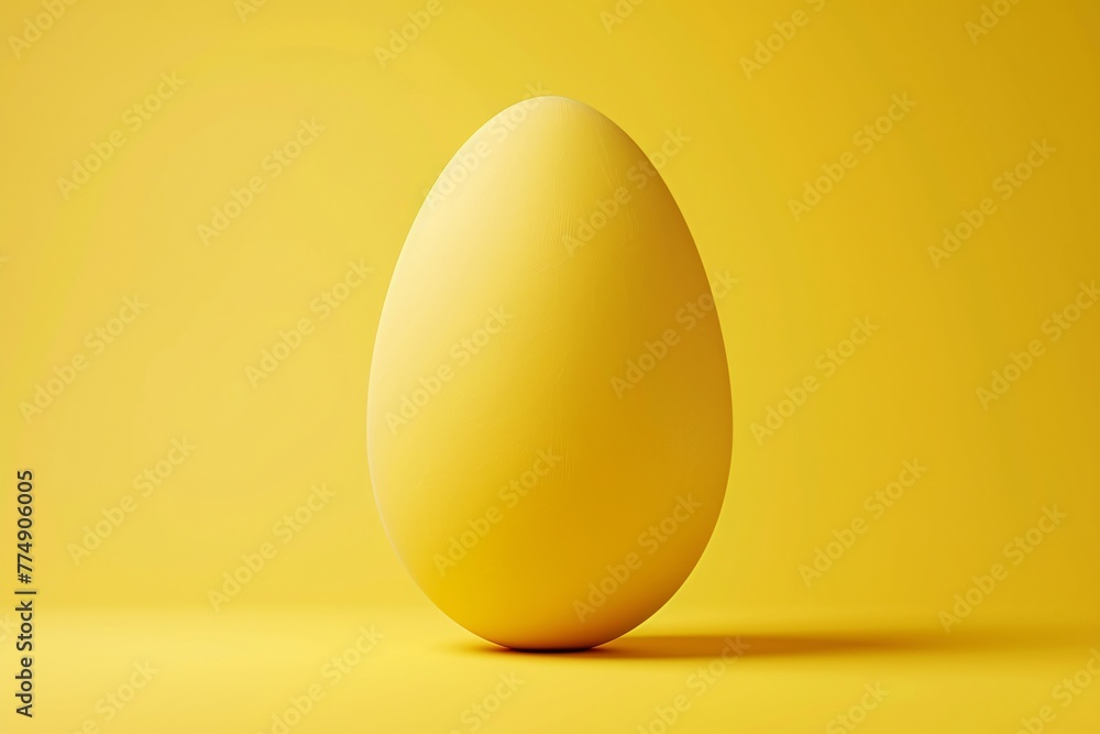 a yellow egg on a yellow background
