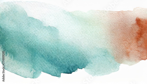 mancha abstracta de acuarela, fondo blanco photo